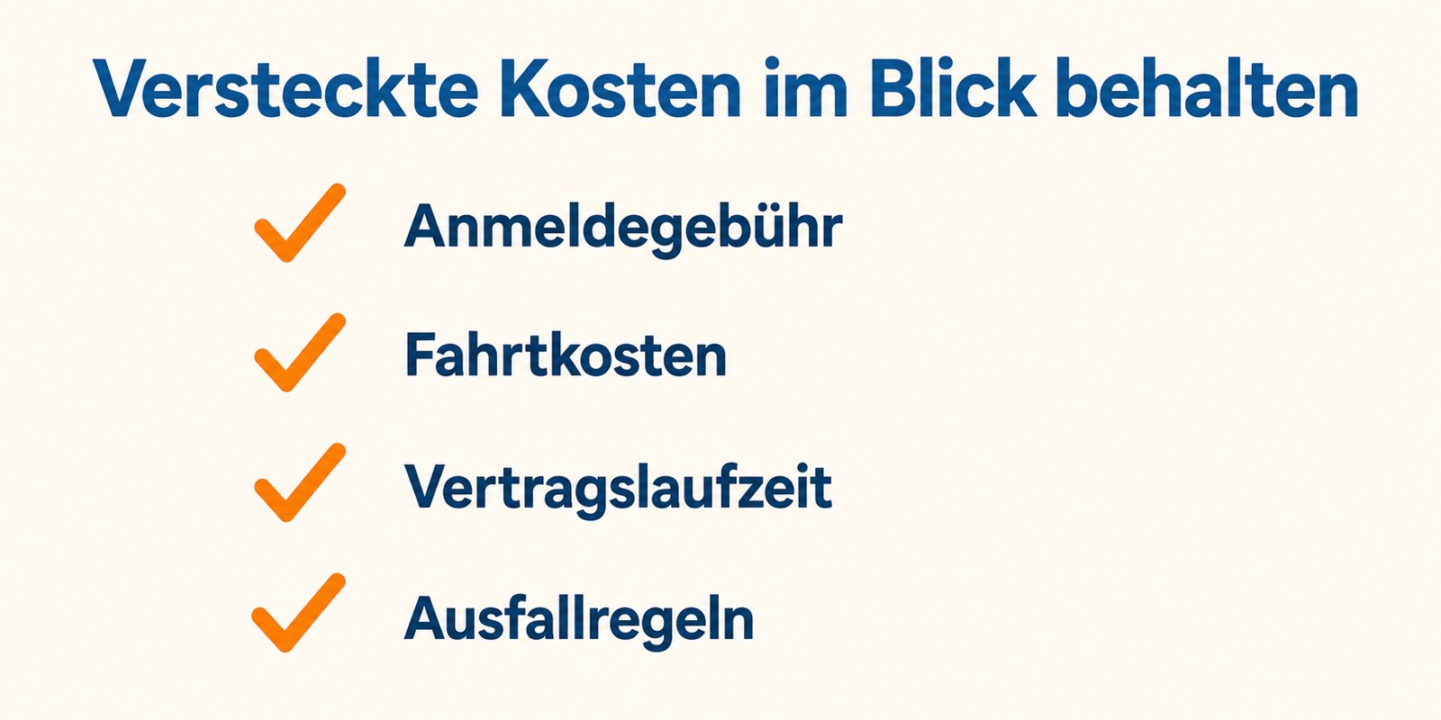 Versteckte Kosten bei Nachhilfe in Berlin: Anmeldegebühr, Fahrtkosten, Vertragslaufzeit, Ausfallregeln
